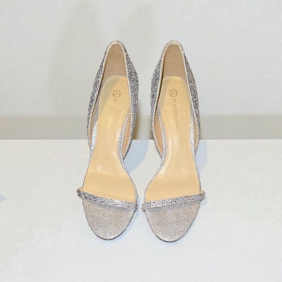 Judith Leiber Silver Crystal Glitter Pumps sz 8.5 - Picture 2 of 7